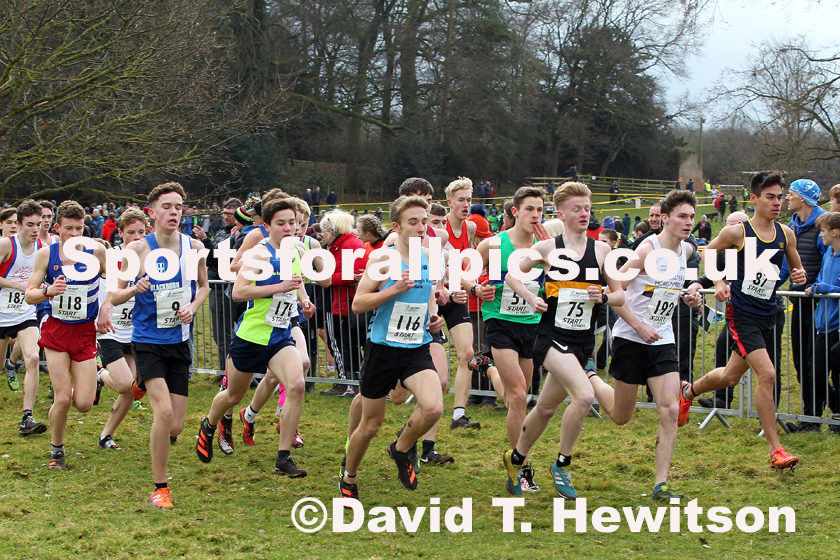 Mens under-17s Northern Cross Country Champs., Camp Hill Estate, Kirklington.  Photo: David T. Hewitson/Sports for All Pics